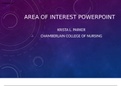 NURSING MISC Week 6 Area of Interest PowerPoint Presentation Area of Interest PowerPoint Presentation  Chamberlain University
