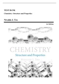 Test Bank - Chemistry-Structure and Properties, 1st Edition (Tro, 2015), Chapter 1-23 | All Chapters