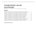 Dit is alle stof voor de tentamen Fundamenten van de psychologie&excl;