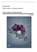 Test Bank - Genetic Analysis-An Integrated Approach, 3rd Edition (Sanders, 2019), Chapter 1-20 + Applications | All Chapters
