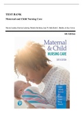 Test Bank - Maternal and Child Nursing Care, 6th Edition (London, 2022), Chapter 1-57 | All Chapters