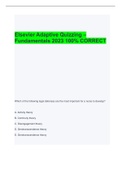 Elsevier Adaptive Quizzing – Fundamentals 2023 100% CORRECT 
