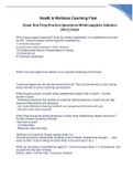 Health & Wellness Coaching Final Exam Test Prep Practice Questions With Complete Solution 