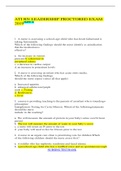 ATI RN LEADERSHIP PROCTORED EXAM 2019