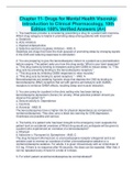 Chapter 11- Drugs for Mental Health VisovskyIntroduction to Clinical Pharmacology, 10th  Edition 100% Verified Answers (A+)