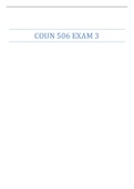 COUN 506 EXAM 3| 100% CORRECT ANSWERS