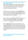 2022 UHC Medicare Basics Test Questions and Answers Latest Update Rated A&plus;