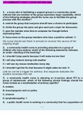COMMUNITY HEALTH NURSING EXAM BUNDLE BEST STUDY QUESTIONS AND ANSWERS DOWNLOAD TO PASS YOUR EXAMS