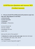 AANP Review Questions and Answers 2023 (Verified Answers)