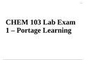 CHEM 103 Lab Exam 1 – Portage Learning
