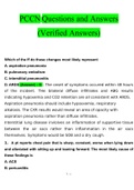 PCCN  Questions and Answers (2022/2023) (Verified Answers) 1. Document information