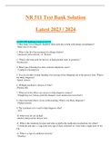 NR 511 ( Latest 2023 / 2024 )   Test Bank  GRADED A+ Questions and Answers (Actual Exam)