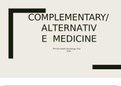 PSY 352 Topic 4 CLC Assignment, Complementary or Alternative Medicine CAM