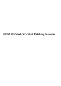 HUM 115 Week 5 Critical Thinking Scenarios: Essay.