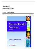 Test Bank - Mental Health Nursing, 6th Edition (Fontaine, 2009), Chapter 1-25 | All Chapters