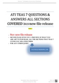 ATI TEAS 7 QUESTIONS & ANSWERS ALL SECTIONS COVERED 2023new file release