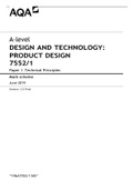A-level DESIGN AND TECHNOLOGY: PRODUCT DESIGN 7552/1 Paper 1 Technical Principles