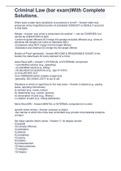 Criminal Law &lpar;bar exam&rpar;Questions and Answers&period;