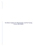 Test Bank Complete For Pharmacology And The Nursing Process 10th Edition