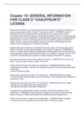 Exam &lpar;elaborations&rpar; Louisiana Class D Chauffers License 