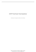 AHIP Final Exam Test Questions
