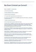 Bar Exam Criminal Law Correct&excl;&excl;