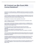 NC Criminal Law &lpar;Bar Exam&rpar; With Correct Solutions&excl;&excl;