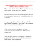 Business Acumen C201 WGU&vert; 450 QUESTIONS&vert; WITH COMPLETE SOLUTIONS&vert; 78 PAGES