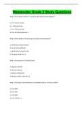 Wastewater Grade 2 Study Questions
