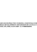 ADVANCED PRACTICE NURSING&colon; ESSENTIALS FOR ROLE DEVELOPMENT 4TH EDITION BY LUCILLE A&period; JOEL RN&comma; PHD&comma; FAAN ISBN -13&colon; 9780803660441&period;
