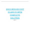  2023 HESI RN EXIT EXAM V2 WITH COMPLETE SOLUTION