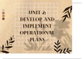 Developing Operational Plan in Business