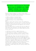 Emergency and Disaster Nursing Questions & ANSWERS ALL 100&percnt; CORRECT SPRING FALL-2023&sol;23 EDITION GUARANTEED GRADE A&plus;