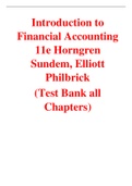 Introduction to Financial Accounting 11e Horngren Sundem, Elliott Philbrick (Test Bank)