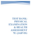Test Bank for Physical Examination and Health Assessment 7th edition by Jarvis