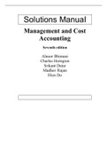 Management and Cost Accounting, 7e Alnoor Bhimani, Charles Horngren, Srikant Datar, Madhav Rajan (Solutions Manual)