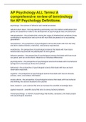 AP Psychology ALL Terms&sol; A comprehensive review of terminology for AP Psychology Definitions&period;