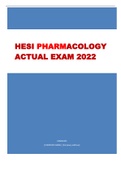 HESI PHARMACOLOGY  ACTUAL EXAM 2023 LATEST VERSION RATED( A+)
