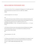 HESI A2 NEW MATH FILE TESTED -2023 QUESTIONS AND ANSWERS GRADED A