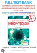 Test Bank For Davis Advantage for Pathophysiology Introductory Concepts and Clinical Perspectives 2nd Edition By Theresa M Capriotti 9780803694118 Chapter 1-46 Complete Guide .