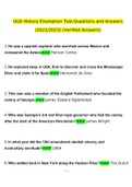 UGA History Exemption Test's BUNDLED TOGETHER &lpar;Questions and Answers &rpar;&lpar;2022&sol;2023&rpar; &lpar;Verified Answers&rpar;