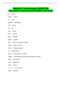 Medical Terminology-HOSA&sol;160 Questions and Answers&sol;100&percnt; Accurate