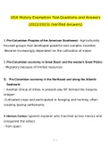 UGA History Exemption Test Questions and Answers &lpar;2022&sol;2023&rpar; &lpar;Verified Answers&rpar;