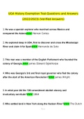 UGA History Exemption Test Questions and Answers 100% Pass