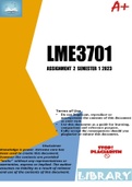 LME3701 ASSIGNMENT 2 SEMESTER 1 2023