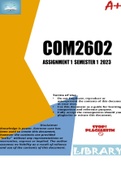 COM2602 ASSIGNMENT 1 SEMESTER 1 2023