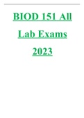 BIOD 151 All Lab Exams 2023
