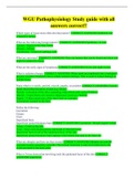 WGU Pathophysiology Study guide with all answers correct&excl;&excl;