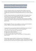 Advanced Health Assessment Exam Questions And Answers All correct 2023&sol;2024