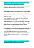 HESI Prep - Health Assessment Practice 124Questions and Answers Latest Update 2023 Rated A&plus; 
